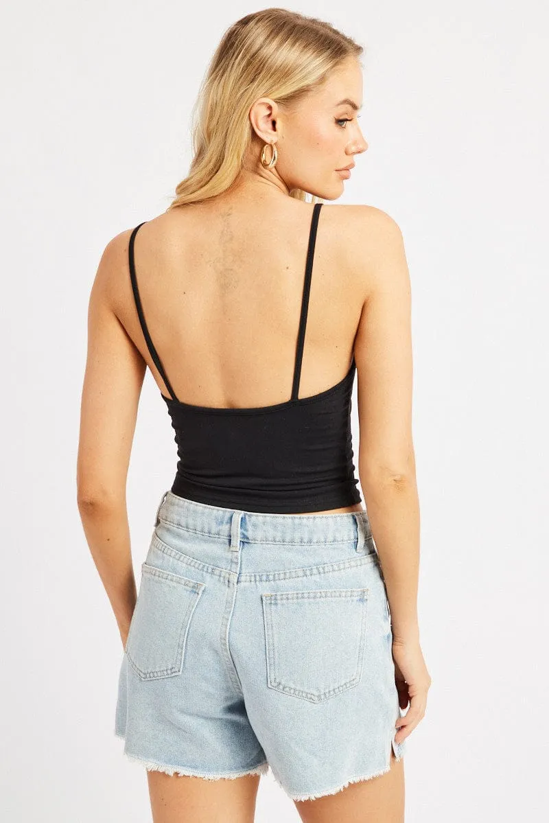 Black Sleeveless Tank Supersoft Essential Shirt Casual Sweater