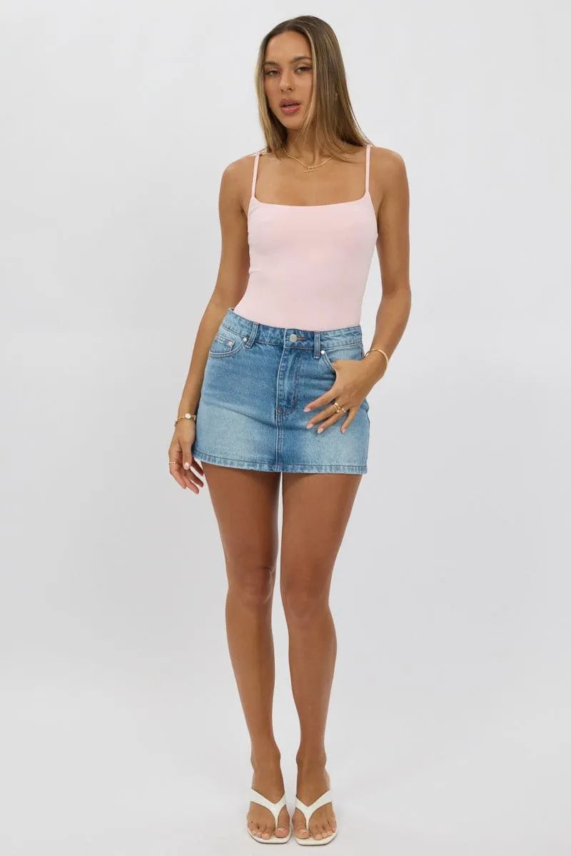 Outfit Moodboard Soft Palette Denim Mini Skirt Mid Rise Regular Fit