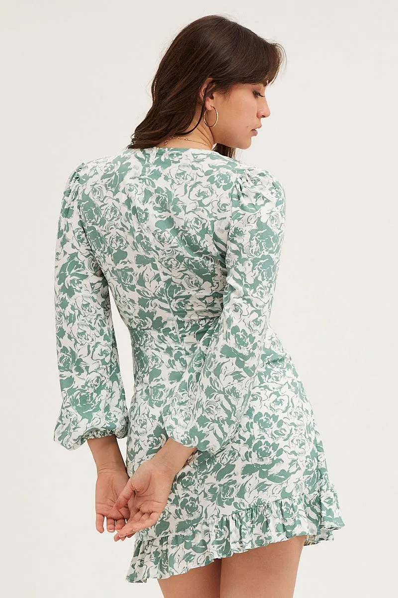 Print Tie Waist Wrap Dress Conscious Fashion Daywear Style