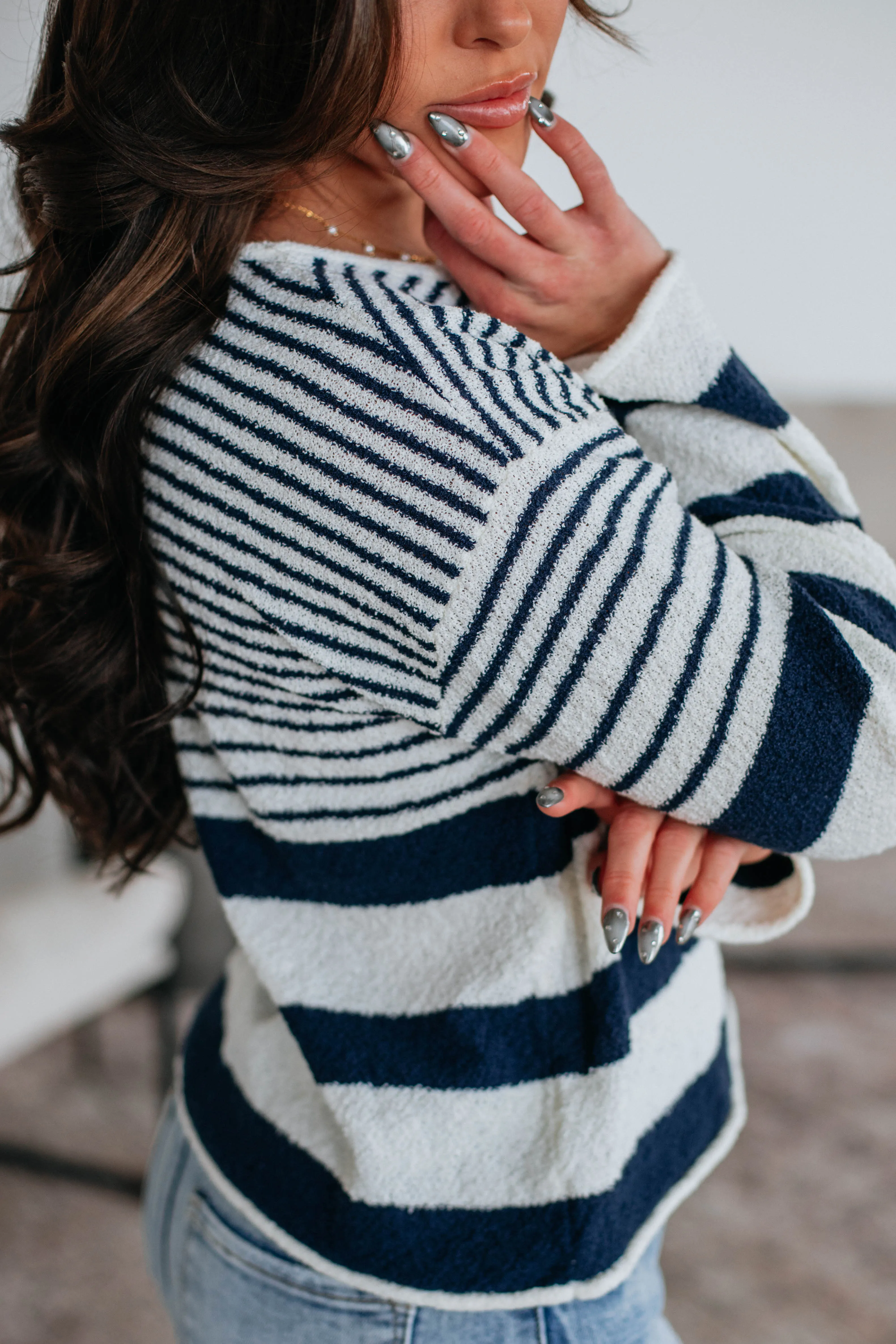 Jenner Striped Sweater Cold Season Wear Cozy Warmth