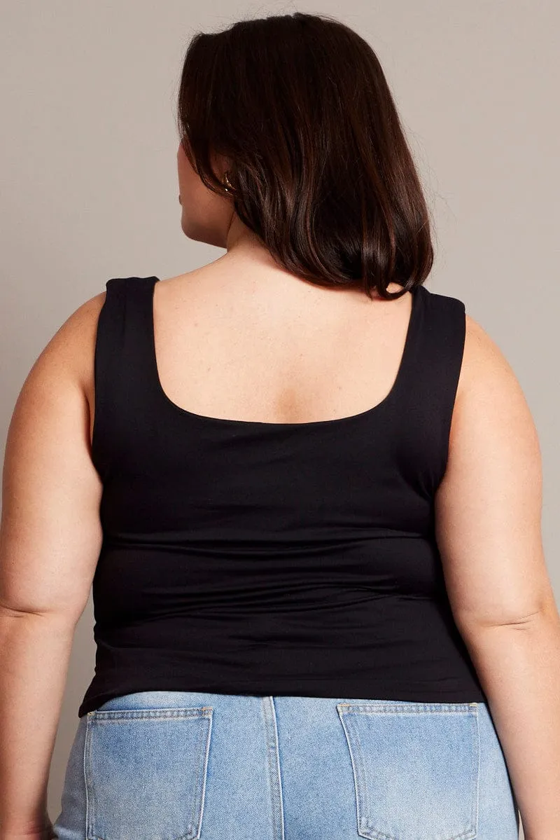Black Tank Top Supersoft Hero Fit EasyAdjustment