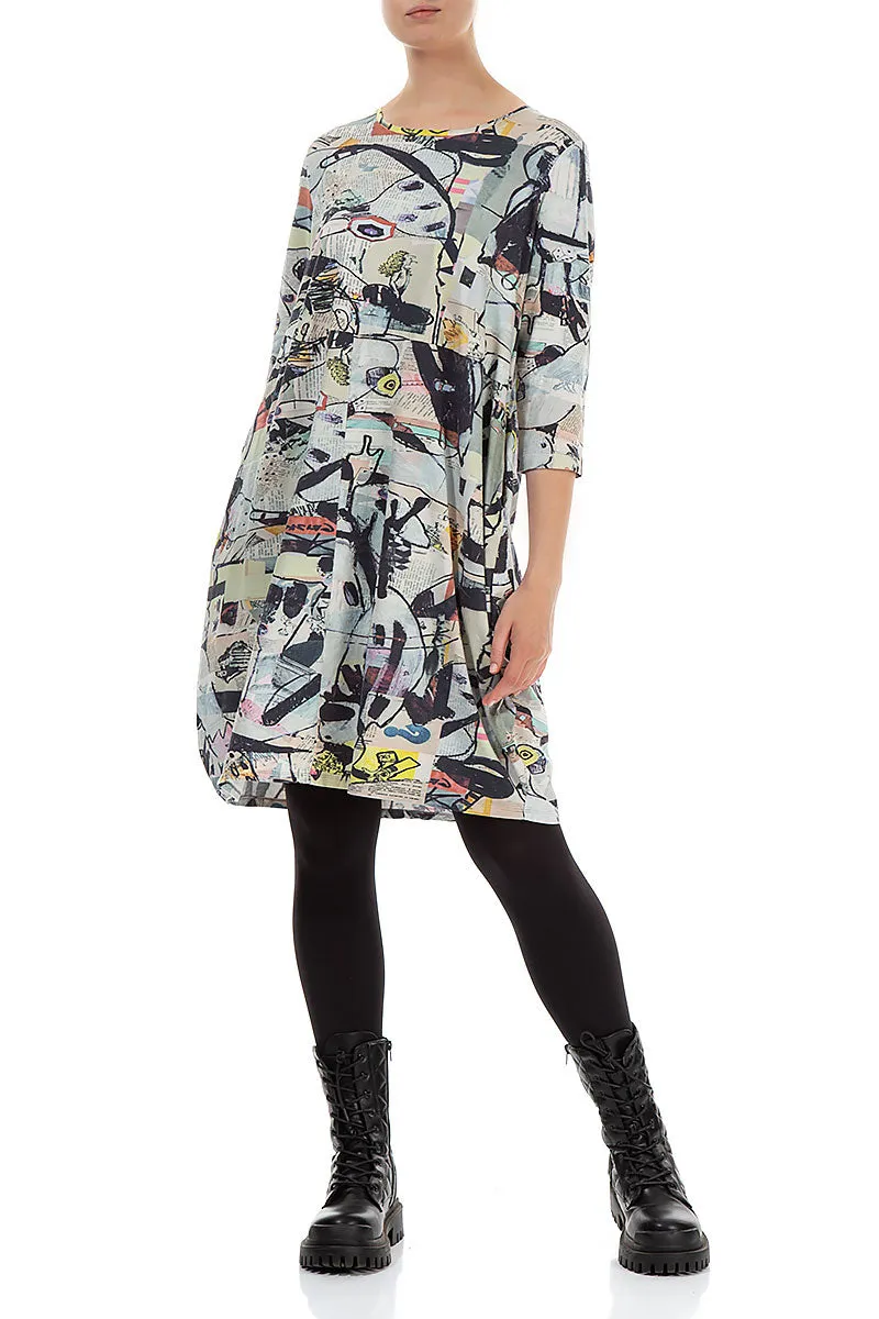 Relax Vibe Glow Up Balloon Artful Elements Cotton Dress