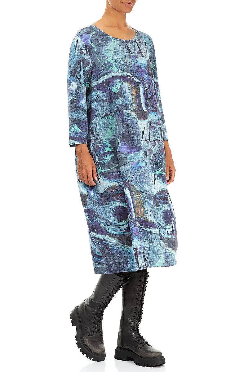 OdorResistant Metro Mode Balloon Blue Reverie Cotton Dress