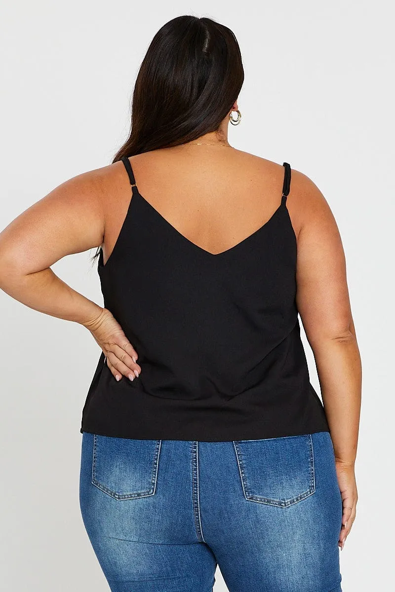 Black Sleeveless Button Cami athletic shoes Speed Soul