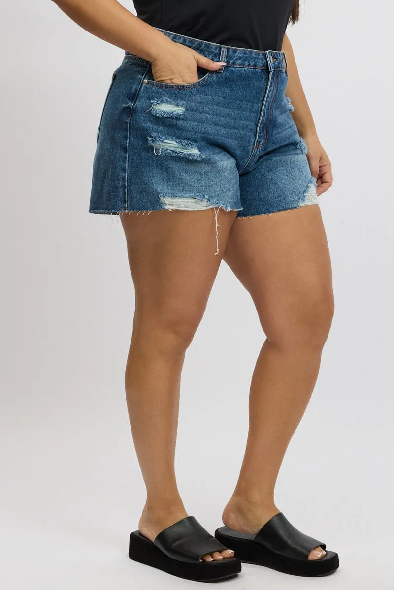 SmoothEdgeTrim Denim Relaxed Shorts