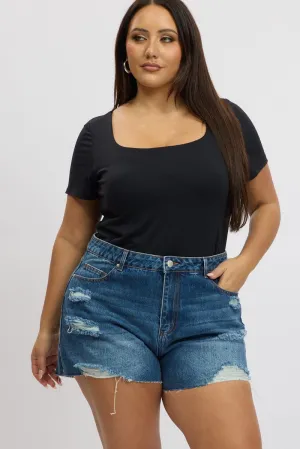 Star Mood Gentle Glow Denim Relaxed Shorts