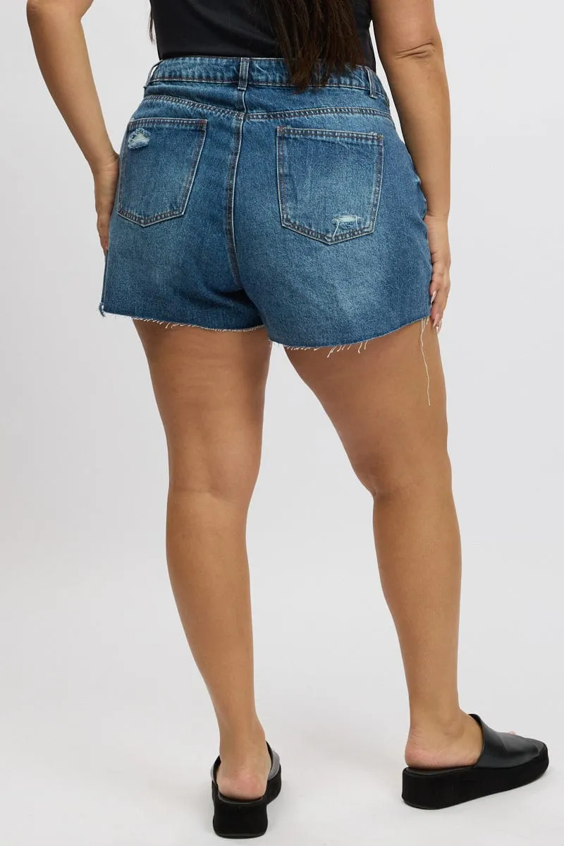 Denim Relaxed Shorts CompressionKnit