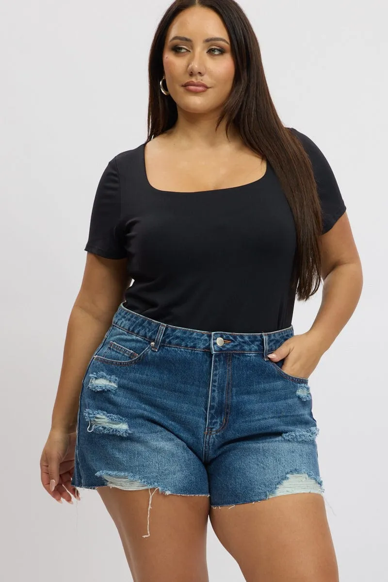Star Mood Gentle Glow Denim Relaxed Shorts