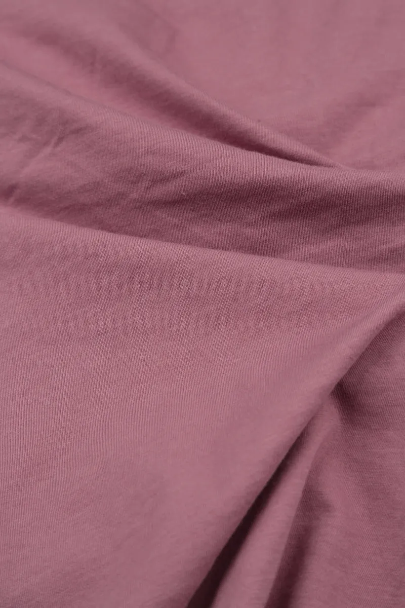 Busy Glow Exposed Seams Mauve Taupe Cotton Dress