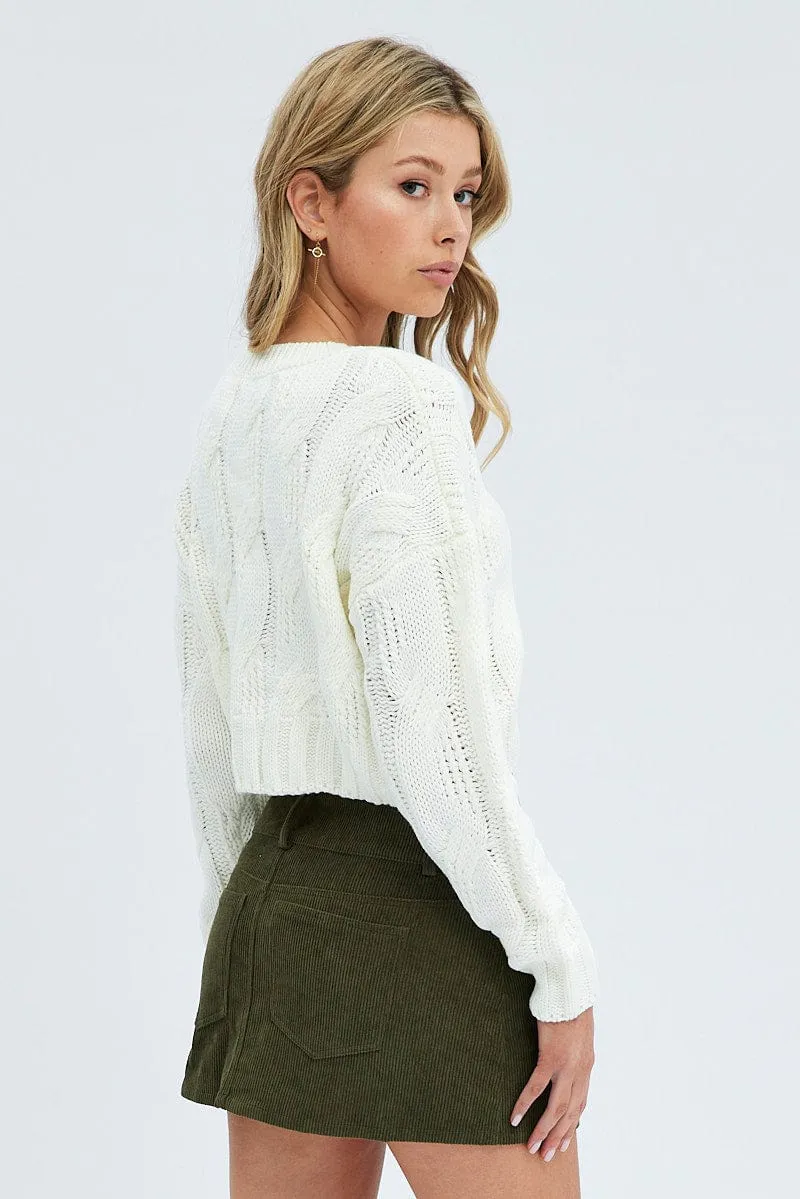 Green Corduroy Mini Skirt Low Rise Cool Mood Animal Print