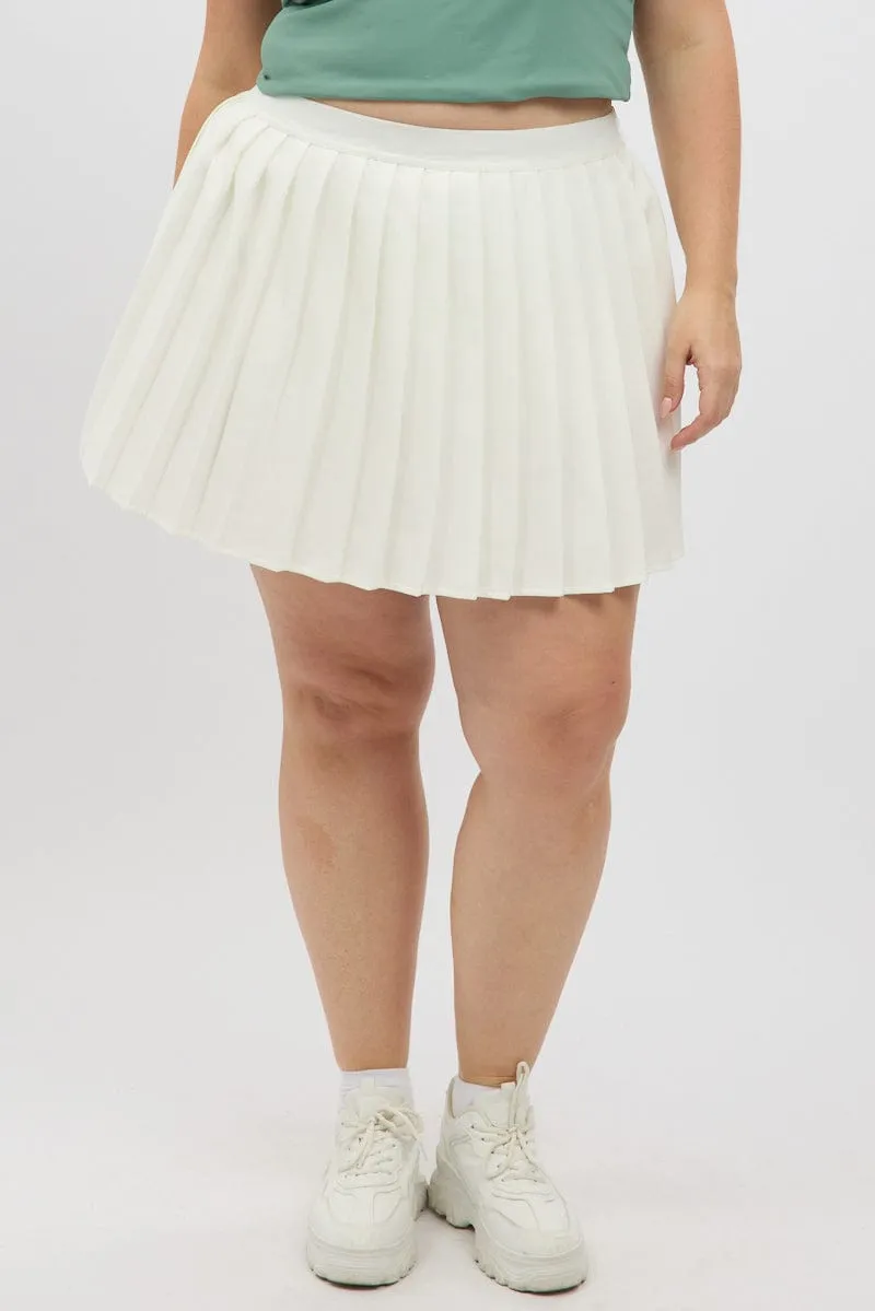 hypoallergenic material White Tennis Skirt