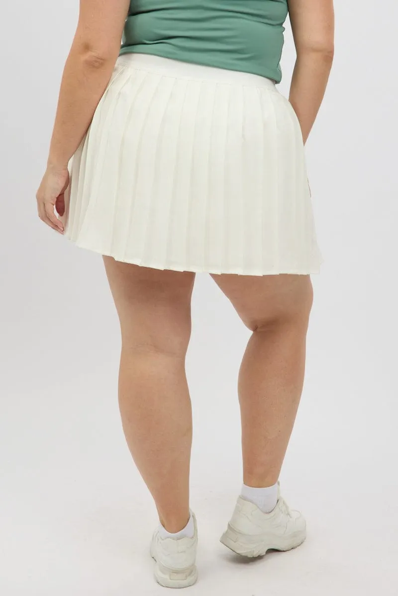 Glamorous Appeal Polished Fit White Tennis Skirt