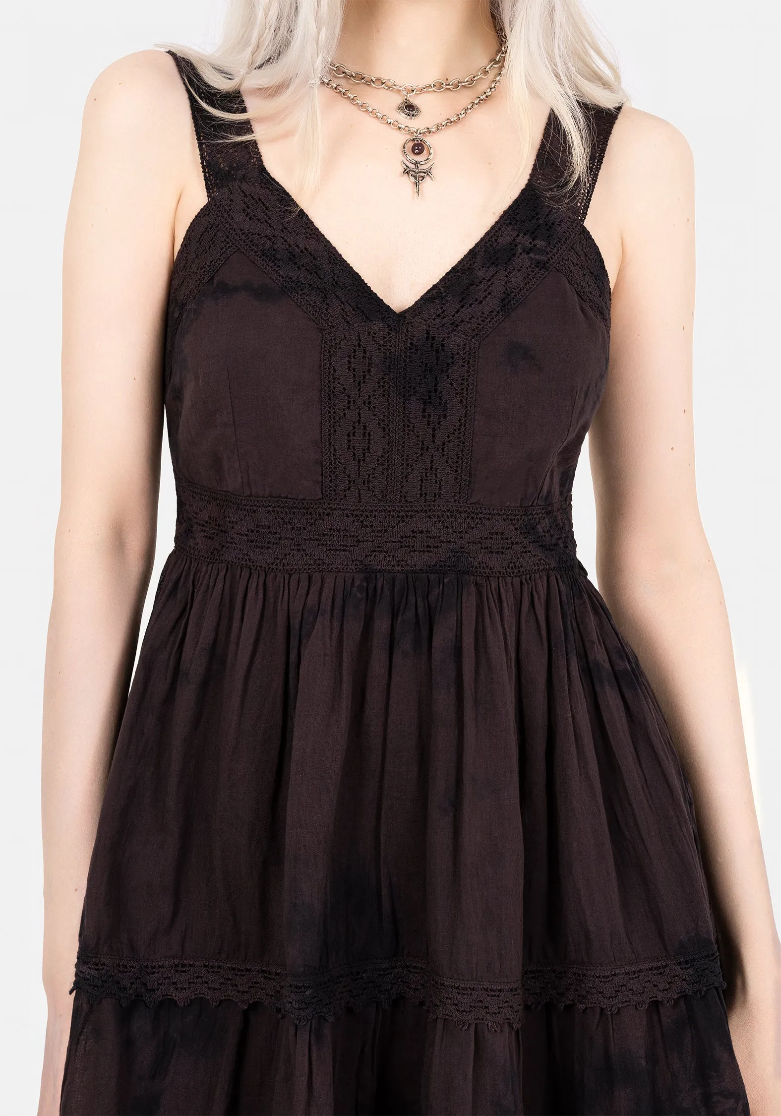 Urban Rush Light Mode Burnout Tie Dye Cotton Mini Dress