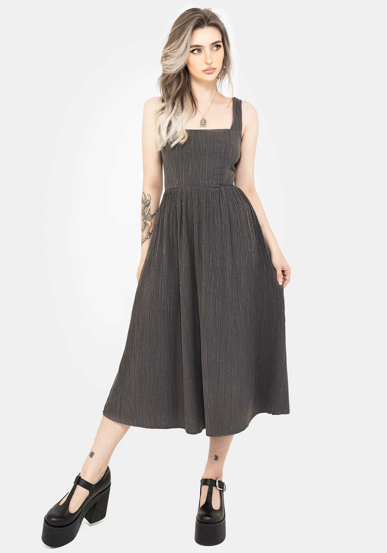 Everyday midi for work Darkside Corset Midi Dress