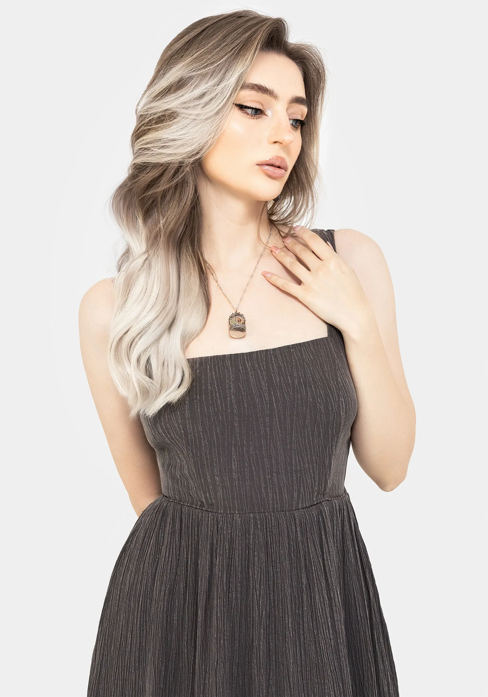 Darkside Corset Midi Dress Chic Fit Charming Wardrobe