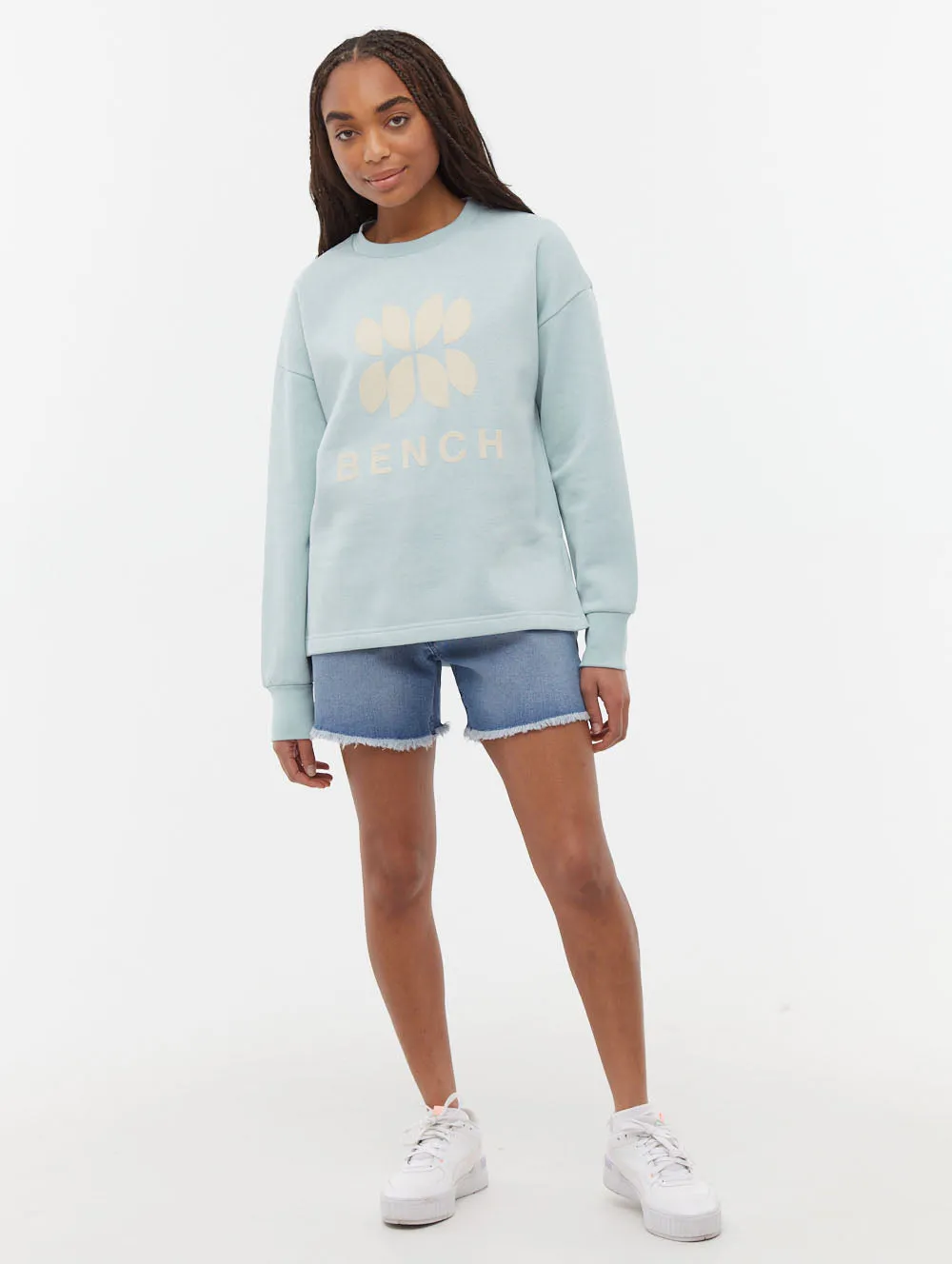 Zie Graphic Crew Neck Sweatshirt Layer Safe