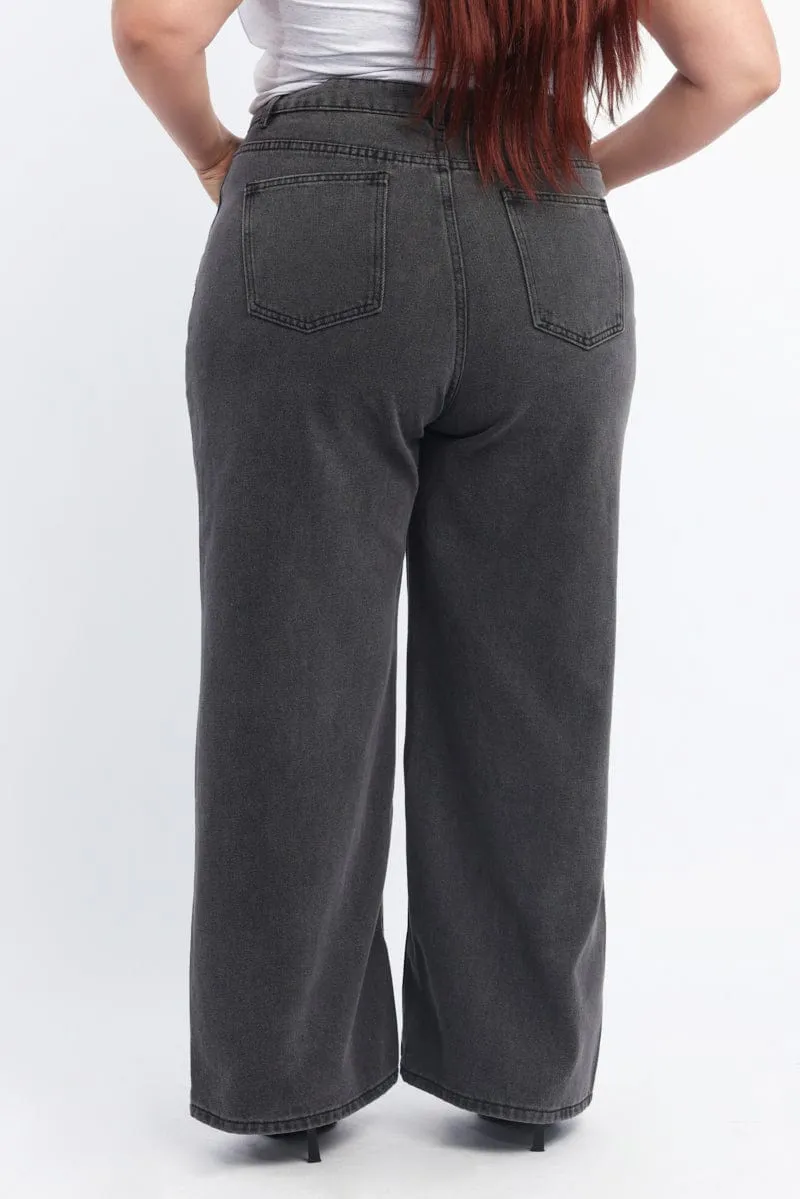 Grey Straight Jeans Mid Rise Selvedge Detailing Sunny Vibes Teen Outfit Summer Vibes