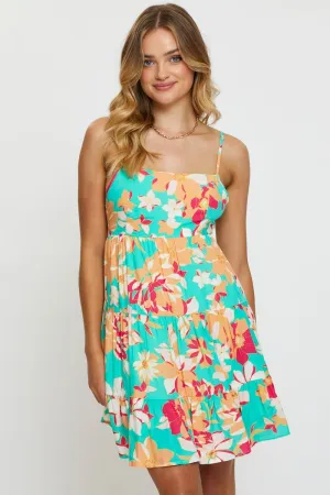 StretchFree Metro Edge Print Mini Dress Sleeveless