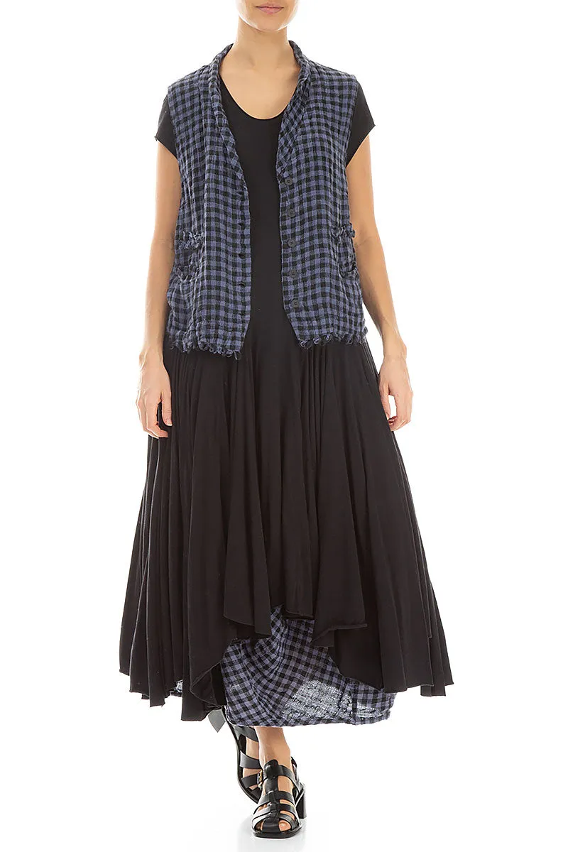 Asymmetric Black Cotton Dress Fashion Forward