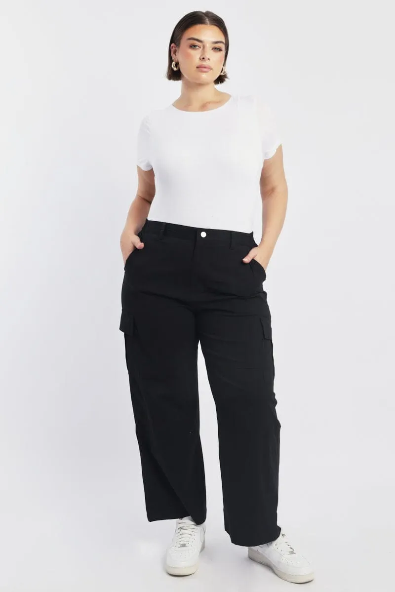 White Bodysuit Short Sleeve Crew Neck Modal Zen Ease Sporty Gear