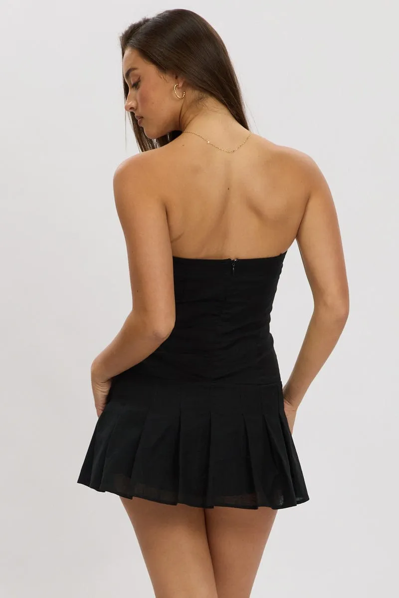 Heat Beat Perfect For Summer Black Strapless Mini Dress