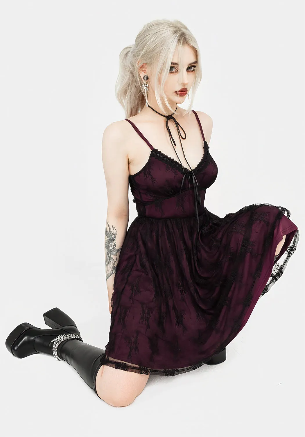 Hot Beat Anastasie Stretch Lace Mini Dress