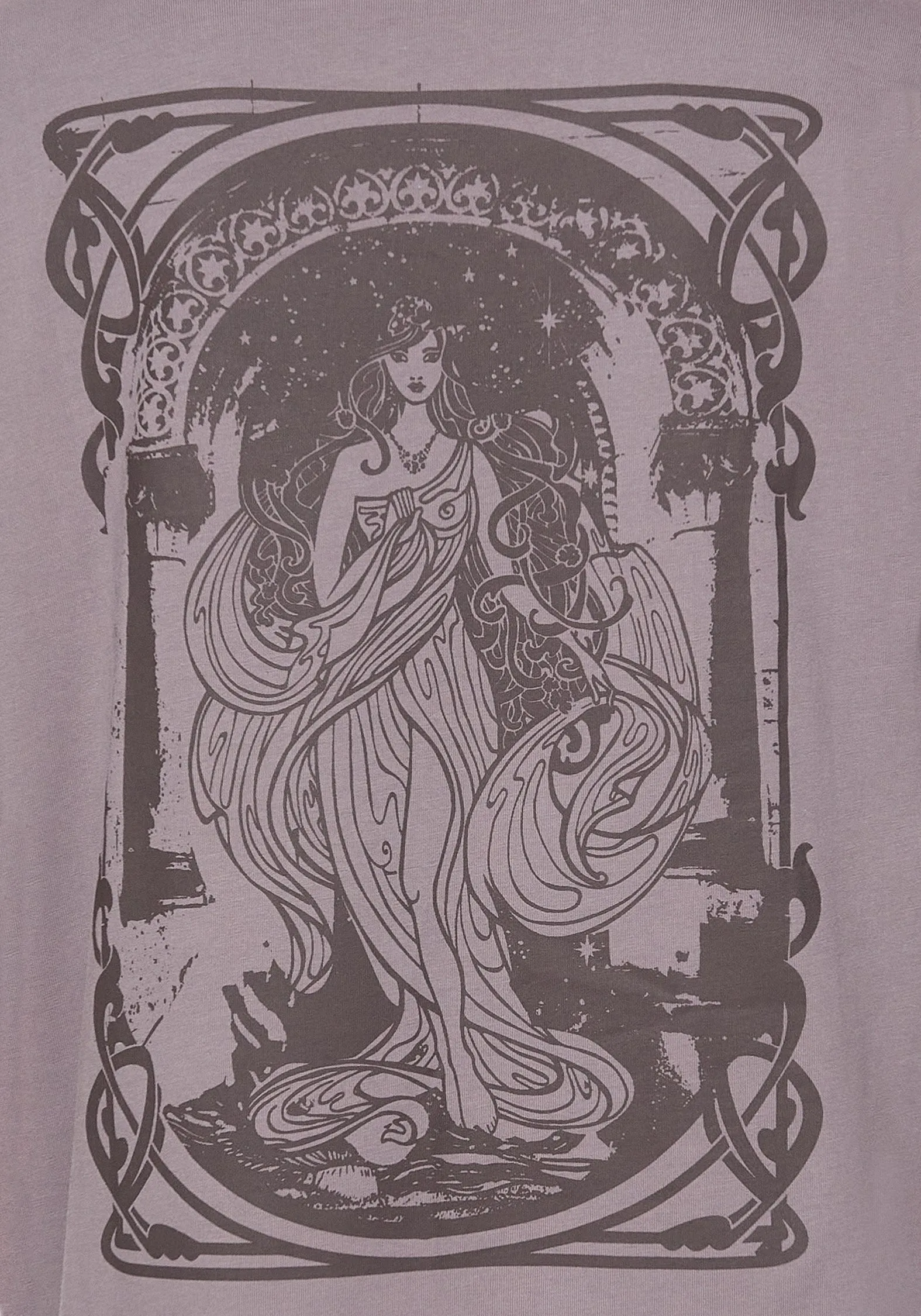 Pop Glow Pop Star Saria Cotton Goddess Printed Jersey Tee Dress