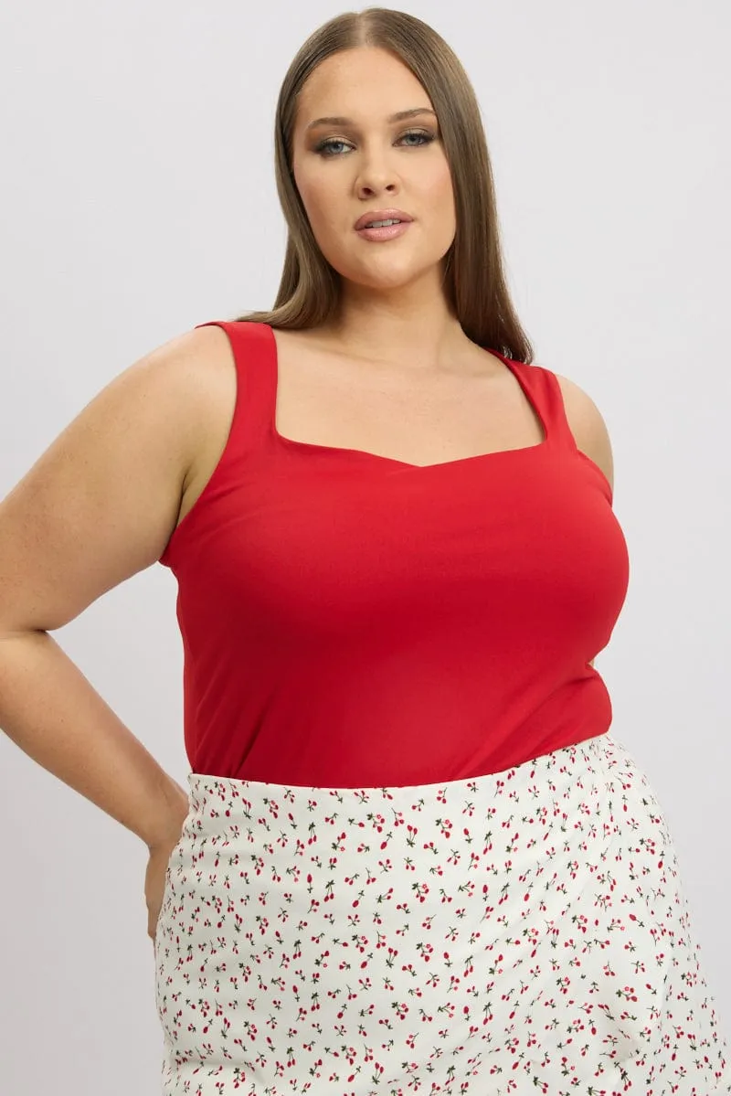 Red Tank Top Sleeveless Supersoft Vintage Soul EcoFriendly Textiles