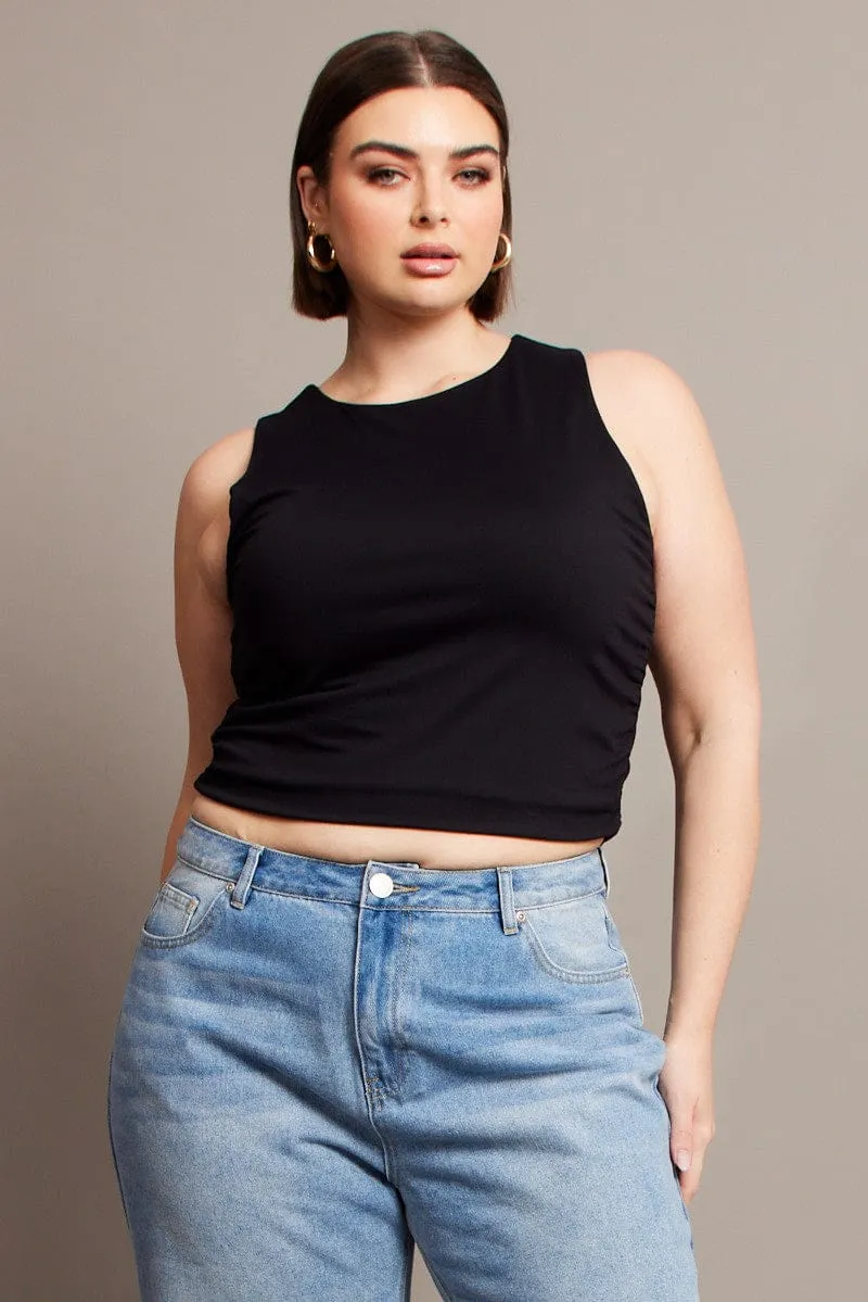 Black Tank Top Crew Neck Supersoft Warm Fit Tough Core