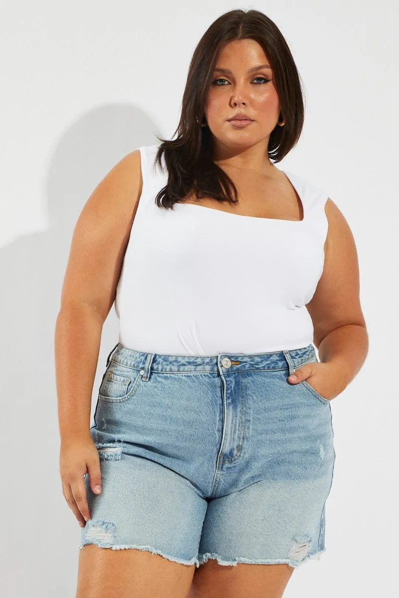 Denim Relaxed Shorts High Rise Country Core