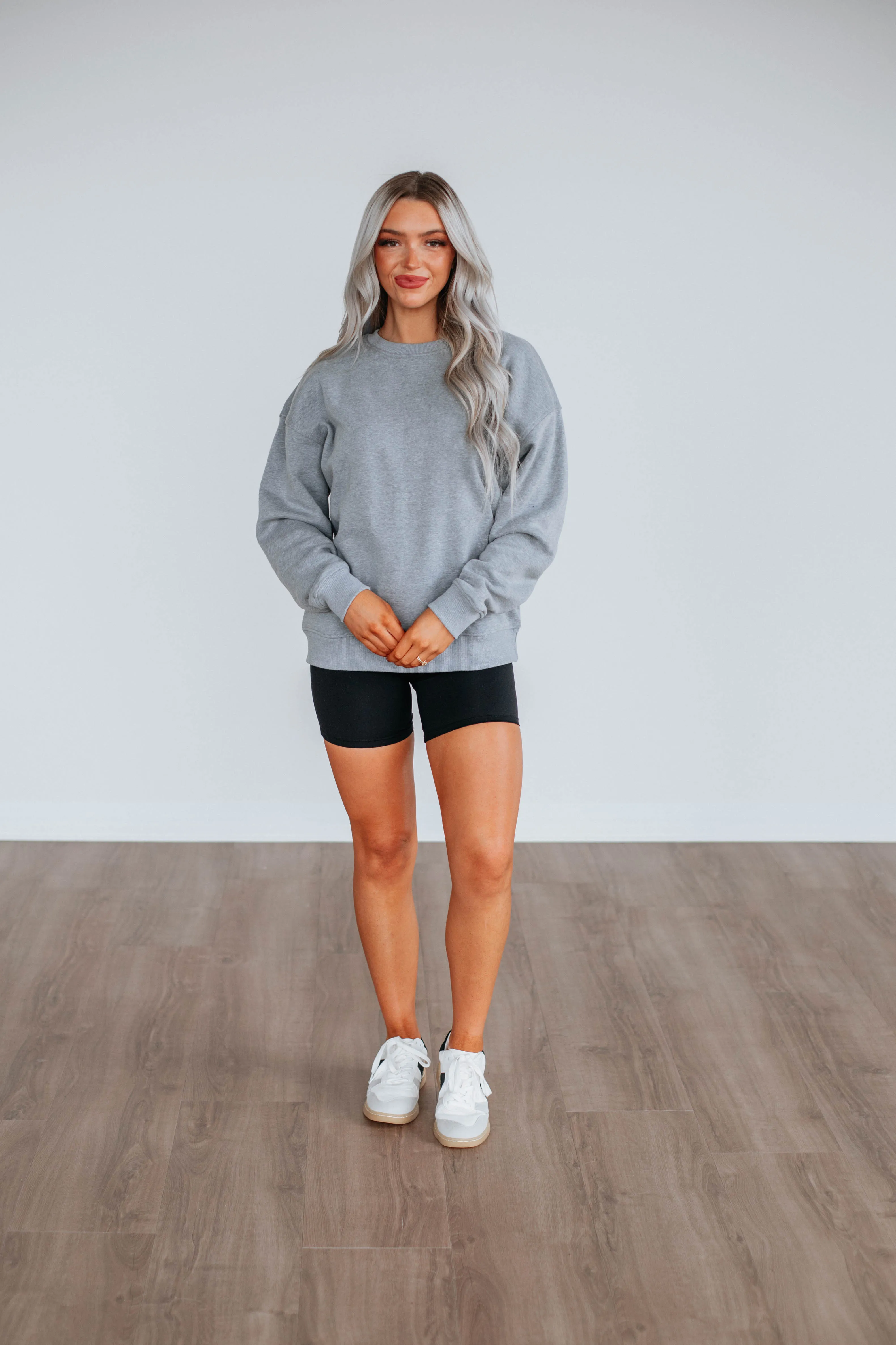 Business Outfit Jandi Lounge Crewneck - Heather Grey