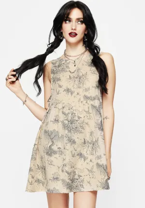 Show Glow Pack Quick Maypole Cotton Print Mini Smock Dress