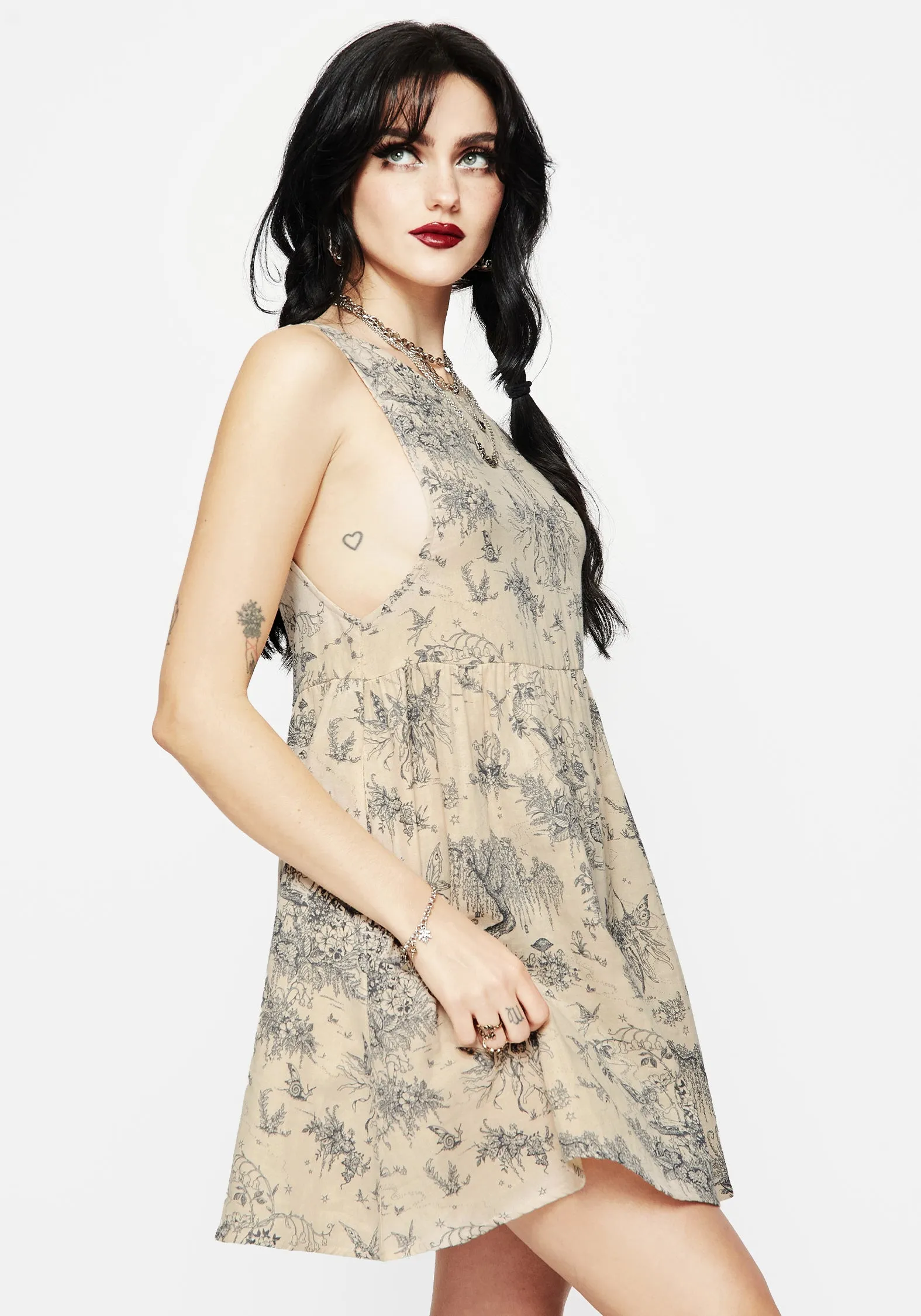 Bright Beat Maypole Cotton Print Mini Smock Dress