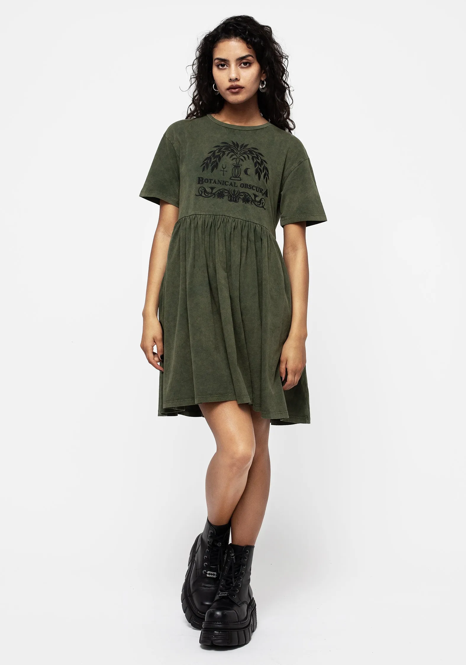 Quick Glam Comfy chic Obscura Graphic Print Mini Skater Dress