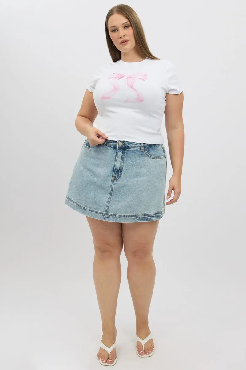 Casual Comfort Layer White Baby Tee Short Sleeve Crew Neck