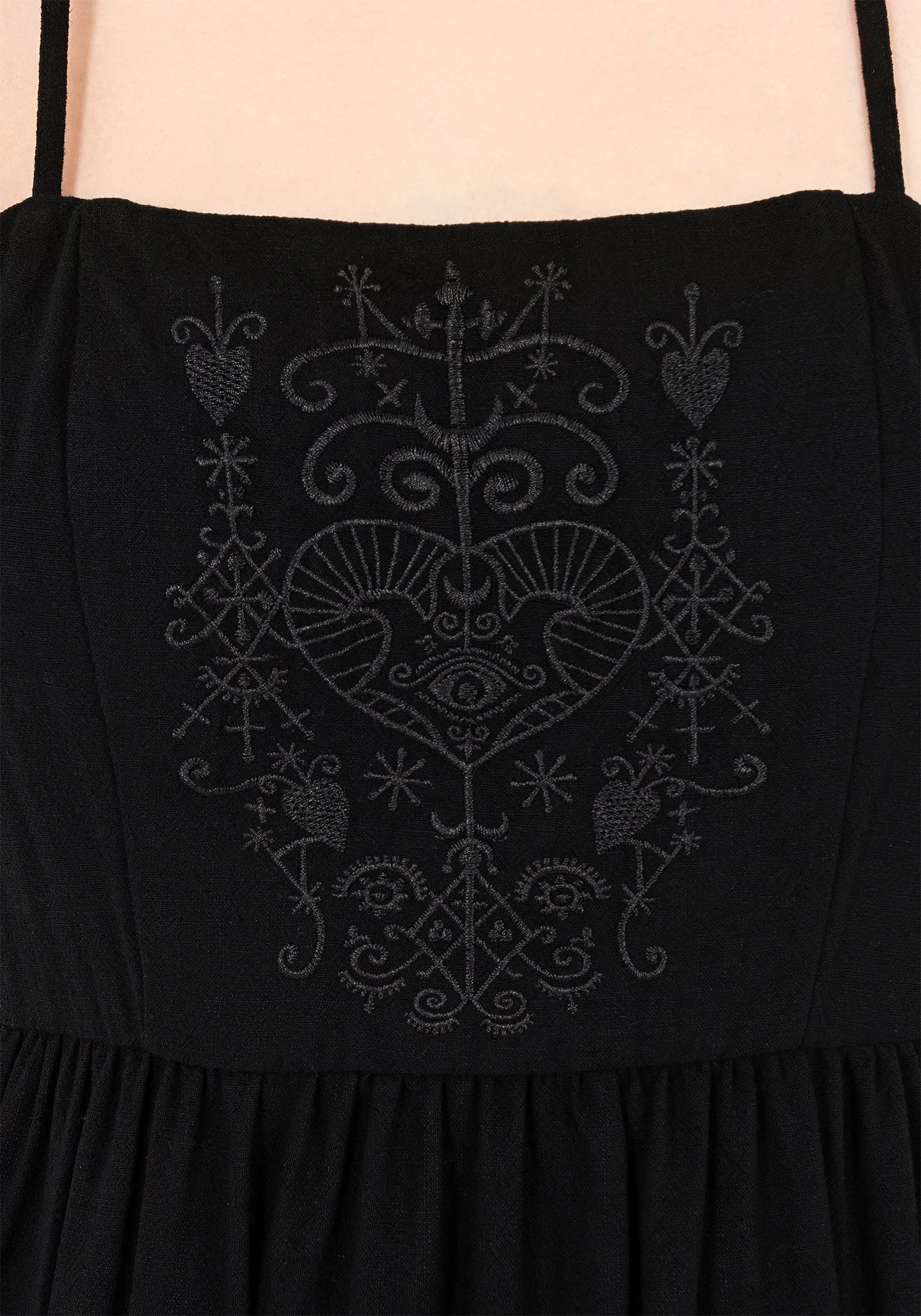 Cordata Embroidered Cami Mini Smock Dress Vibrant Chic