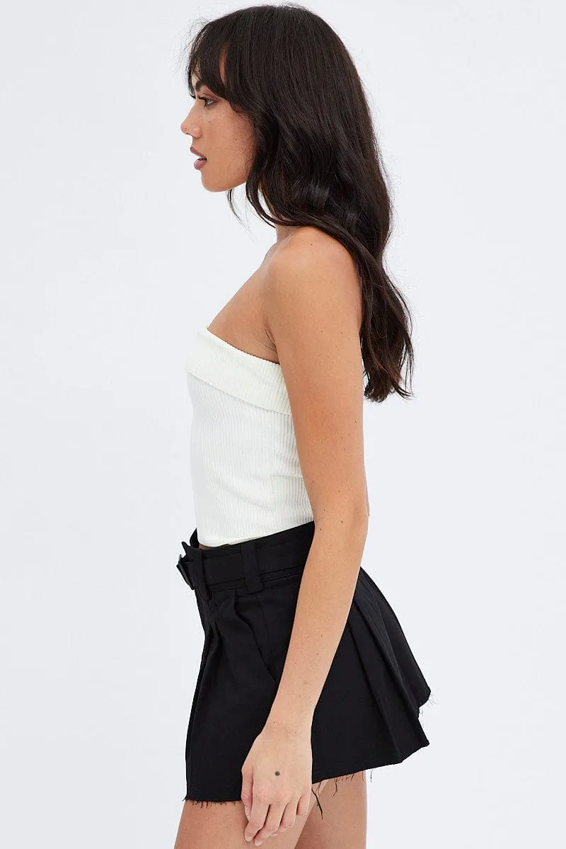 Timeless Trend Black Cargo Skirt Mini Low Rise