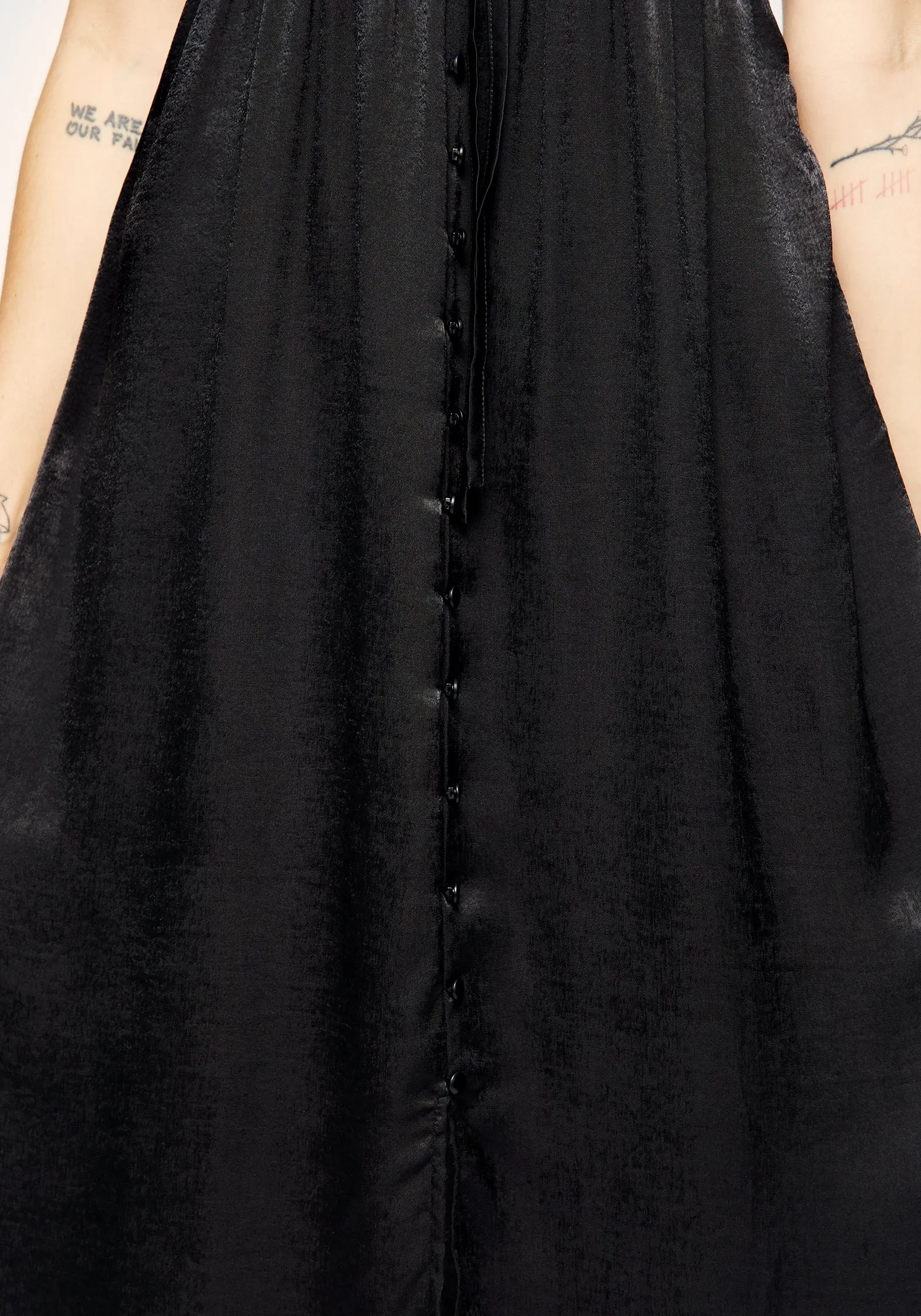 Classic Design Planet View Conjure Satin Lace Trim Cami Midi Dress