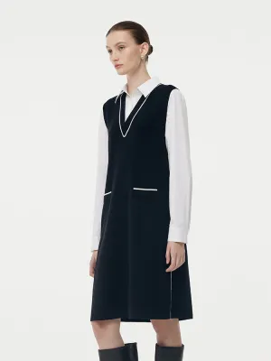 Tencel Wool Blend Women Midi Shirt Dress Practical yet fashionable midi
