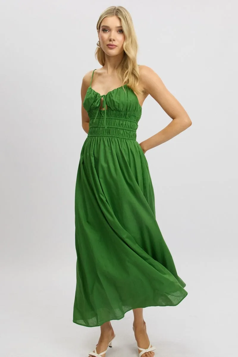 Green Maxi Dress Strappy Stone Lane Strong Aura