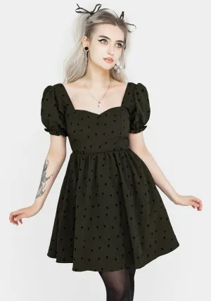 Chanterelle Velour Puff Sleeve Mini Dress Chic Layer