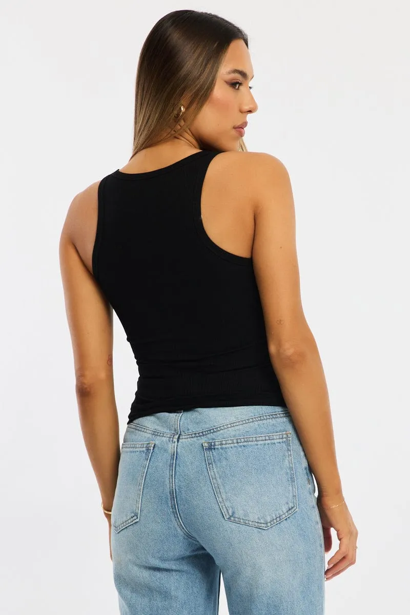Black Tank Sleeveless TearResistant