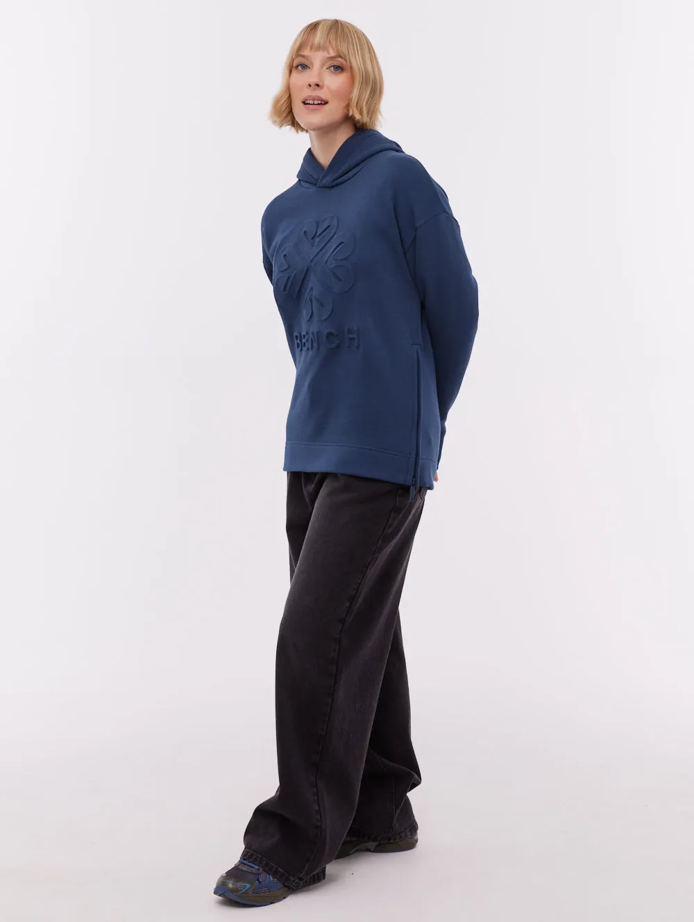 Rayra Deboss Hoodie - Blue All weather Nature Glow