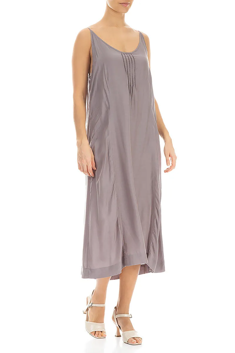 Sleeveless Truffle Silk Bamboo Dress Team Edge