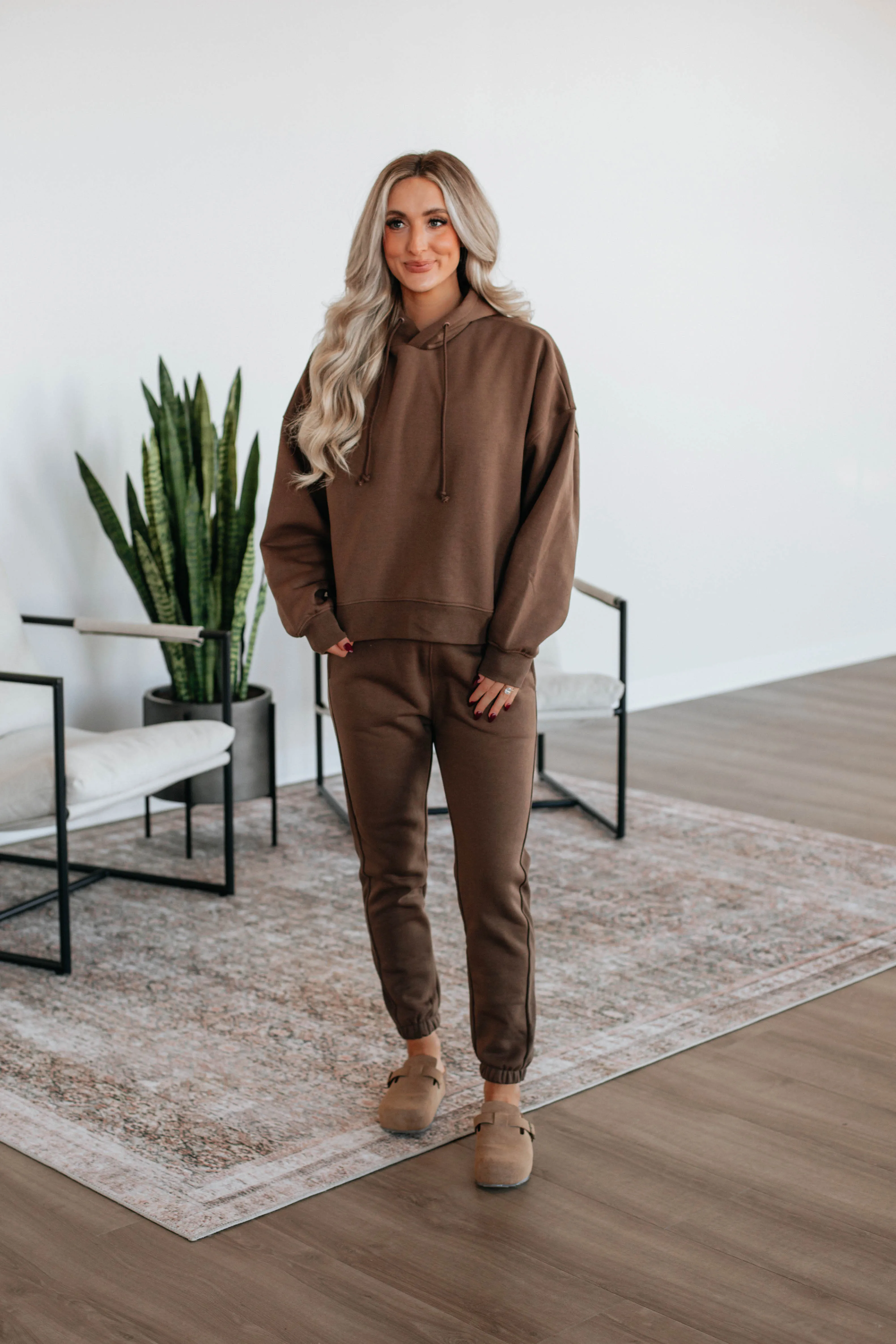 Reyes Lounge Hoodie - Chocolate WaterRepellent Coating