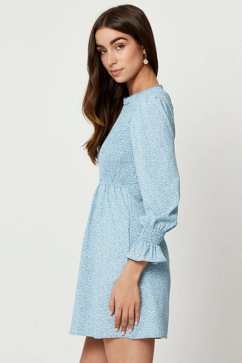 Sleek Style Warm Socks Print Skater Dress