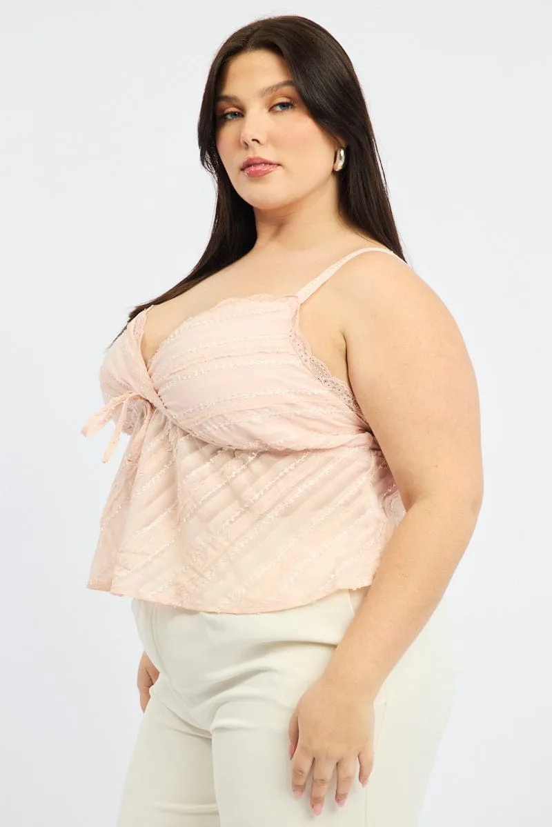 Pink Frill Cami Top Trendy Boots Minimal Mood