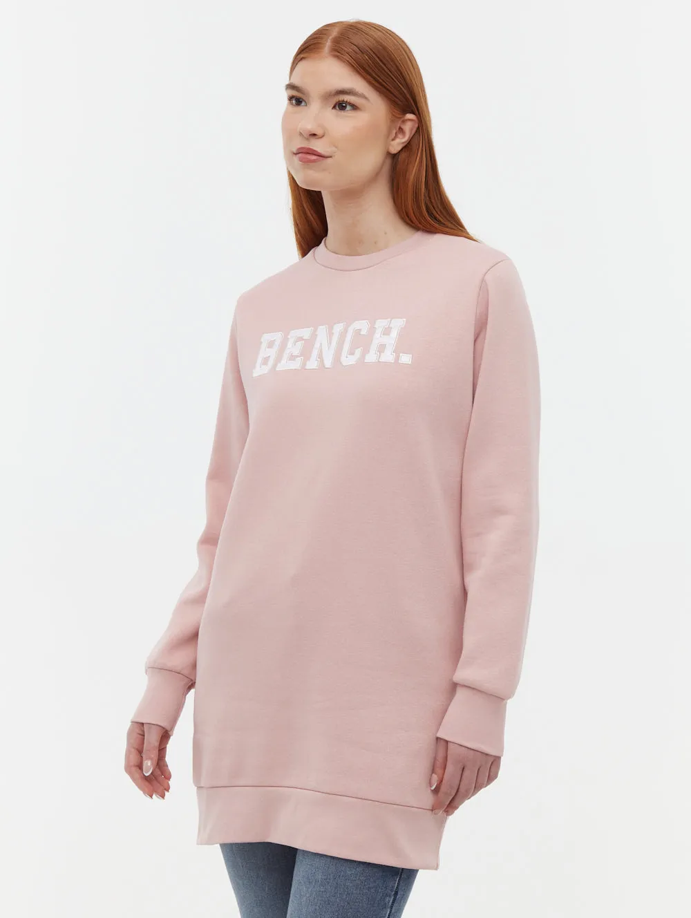 Urlenne Collegiate Logo Crew Neck Sweatshirt Dress Relaxed Jeans