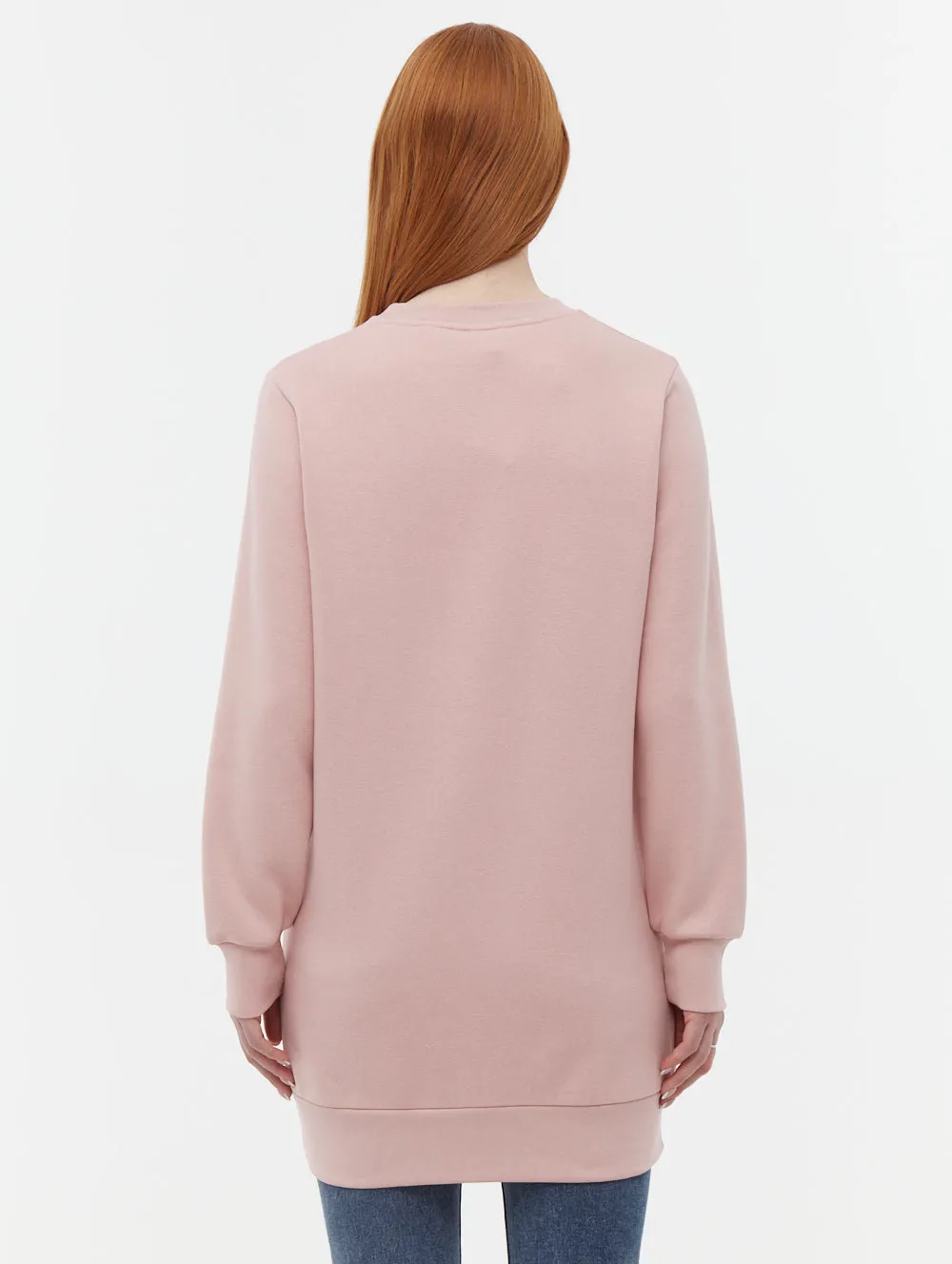 Urlenne Collegiate Logo Crew Neck Sweatshirt Dress AntiSnag Threading Model Glow