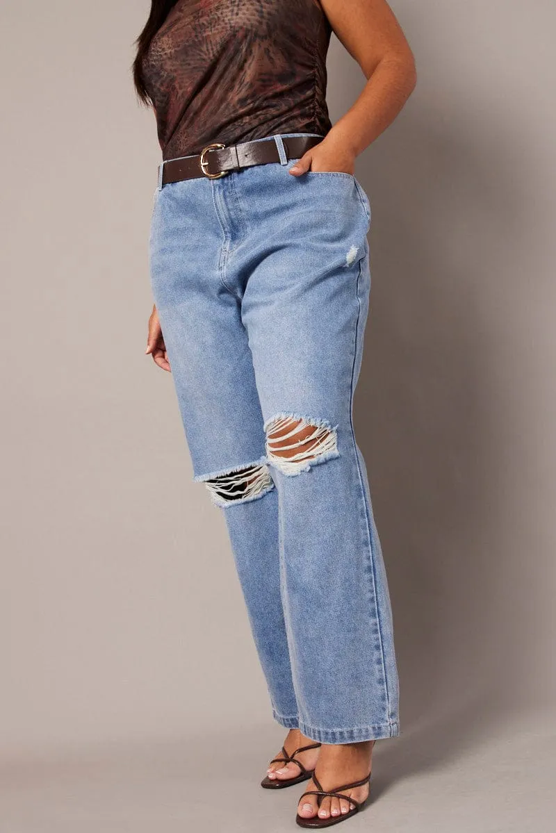 Timeless Feel Low Maintenance Denim Denim Straight Jeans Mid Rise